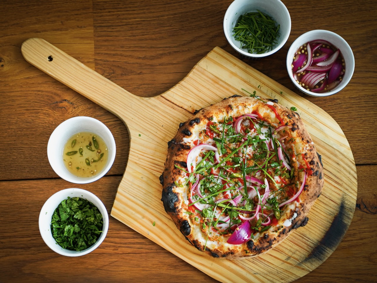 Thai Sai Ua Sausage Pizza